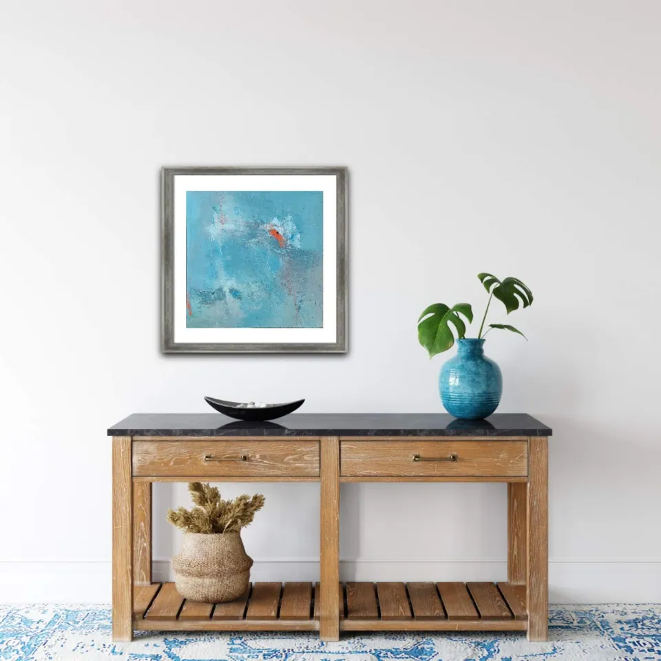 Room mockup showing “Breaking Through” by Debbi Homola on a wall