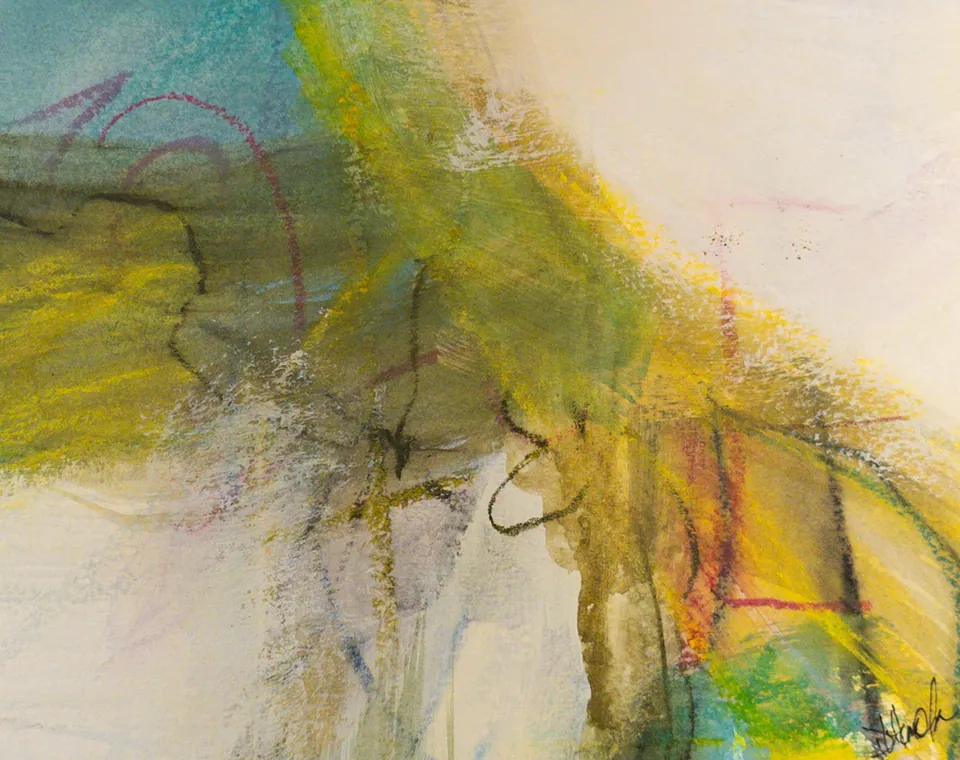 Mystical Journey, acrylic on watercolor paper, 6 in × 8 in, by Debbi Homola