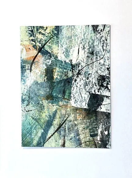 Notecard 01, original abstract on watercolor paper, 6 in × 4 in, by Debbi Homola