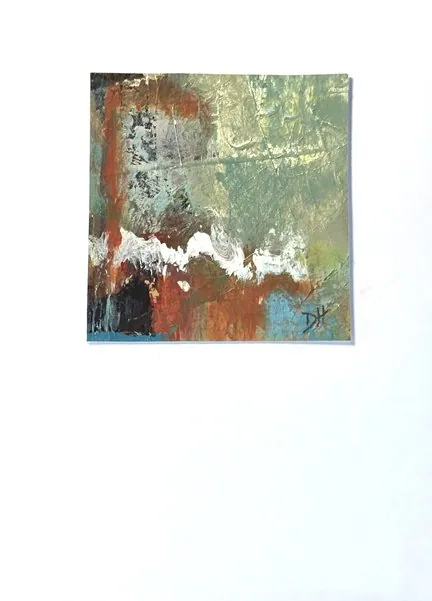 Notecard 06, original abstract on watercolor paper, 6 in × 4 in, by Debbi Homola