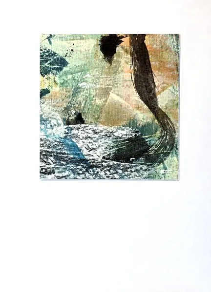 Notecard 09, original abstract on watercolor paper, 6 in × 4 in, by Debbi Homola