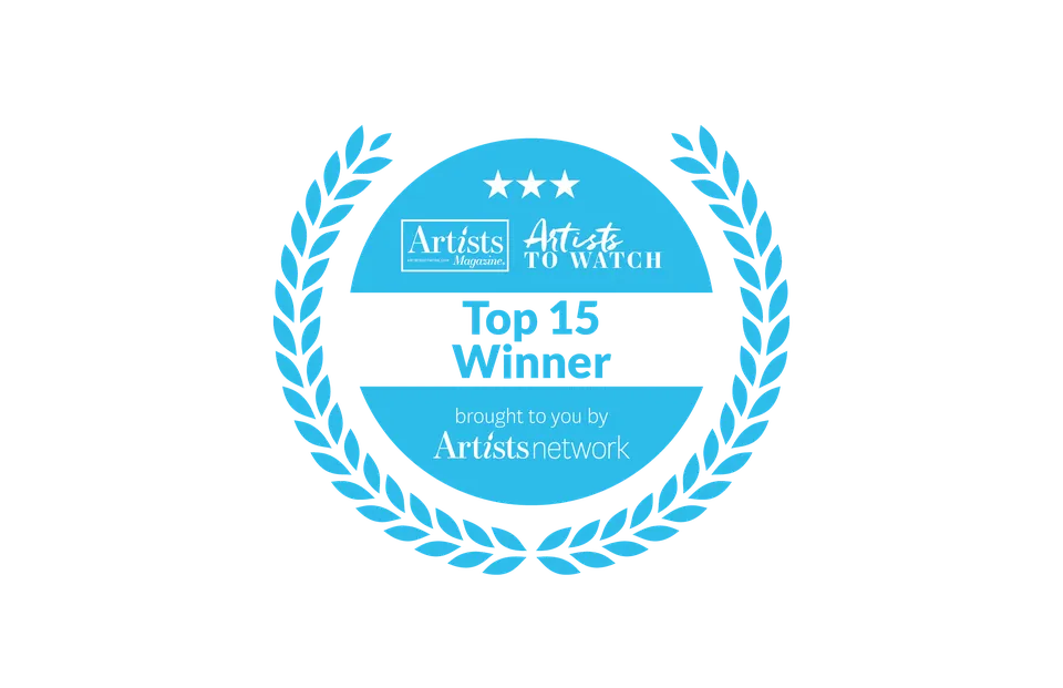 Artists Magazine “Artists to Watch” Top 15 Winner badge, 2022
