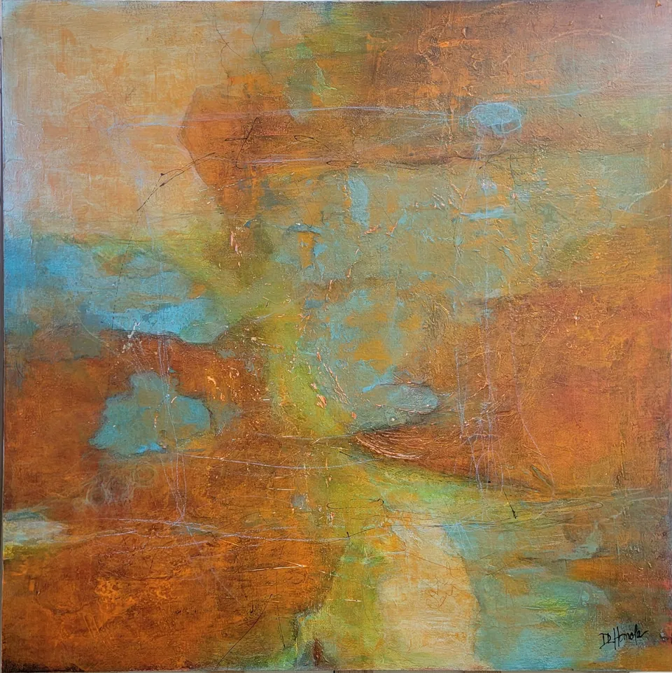 Color My World, sold original abstract painting by Debbi Homola, 30 in × 30 in