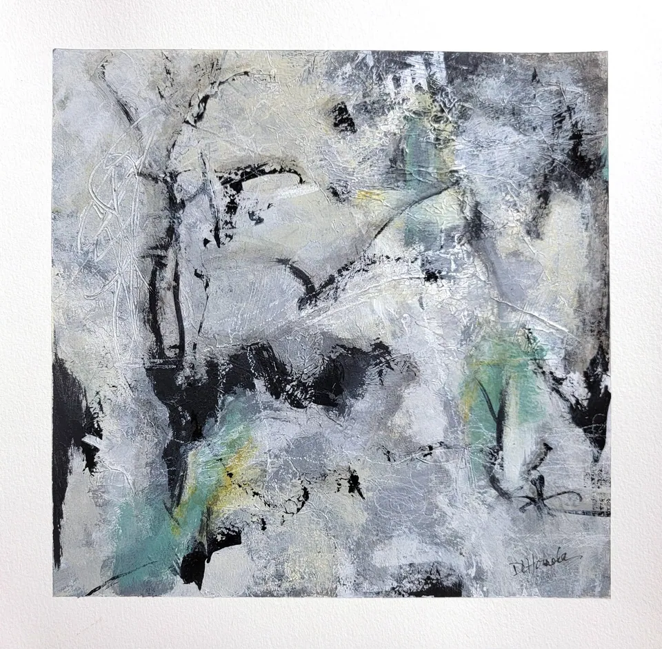 Dance of Independence, sold original abstract painting by Debbi Homola, 10 in × 10 in