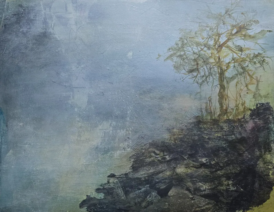 “Vantage Point”, a sold original abstract painting by Debbi Homola