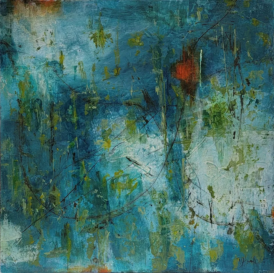 Whispering Vines, sold original abstract painting by Debbi Homola