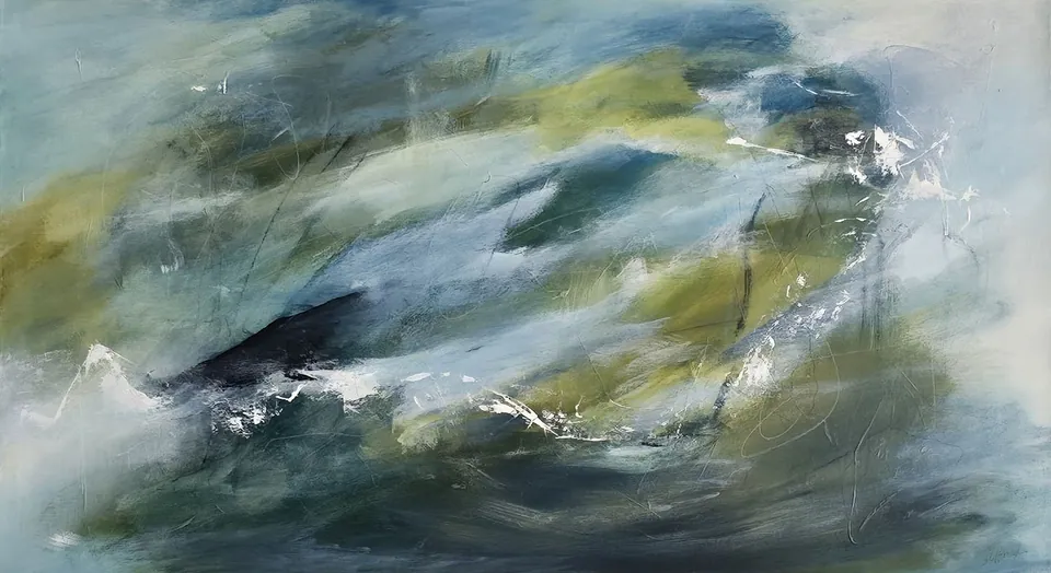 Whispers, abstract painting by Debbi Homola
